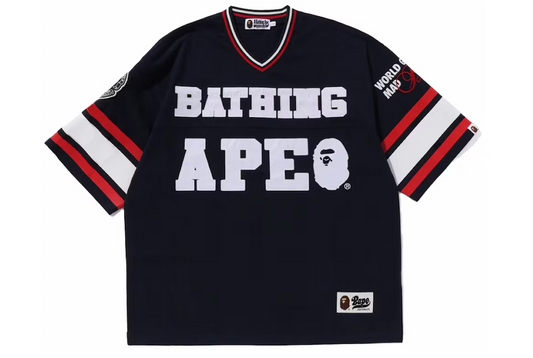 BAPE Football Jersey Navy