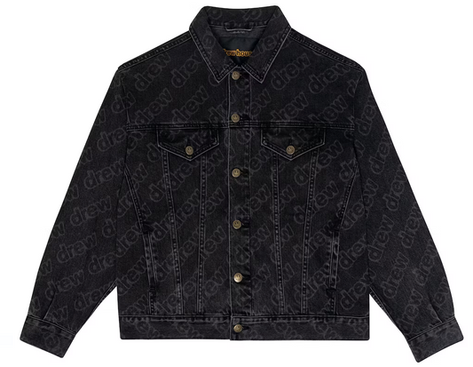 Drew House Oversized Trucker Jacket Black Secret Repeat