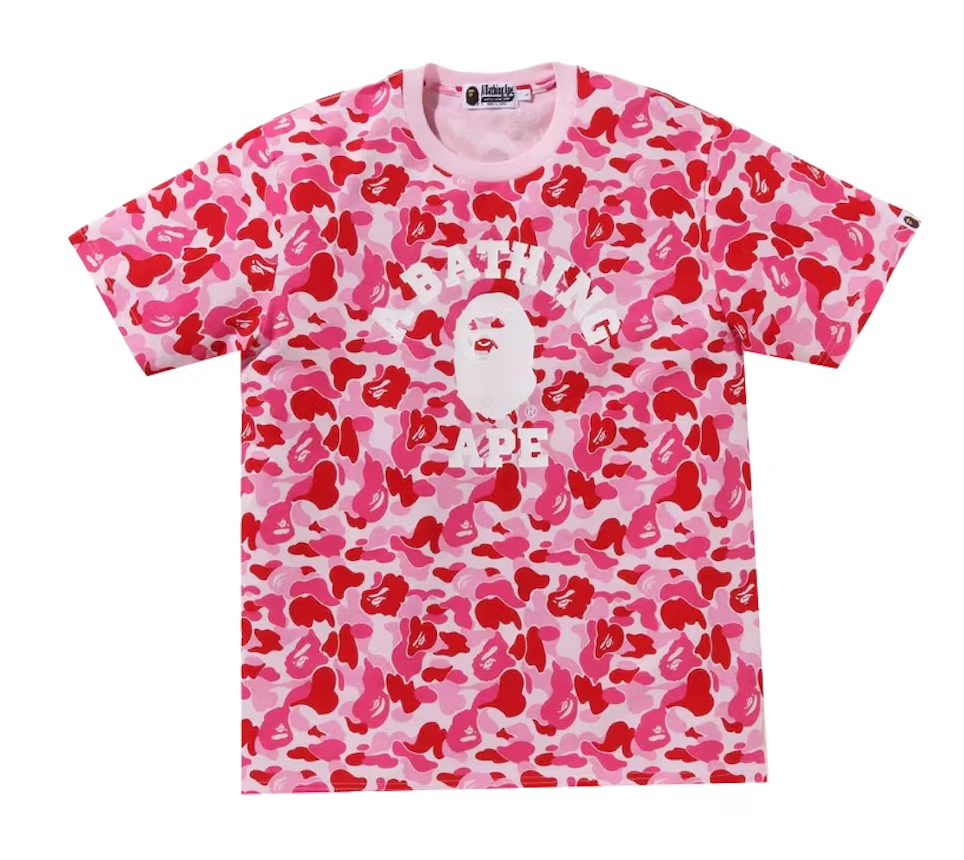 BAPE College Logo Full Camo Pink