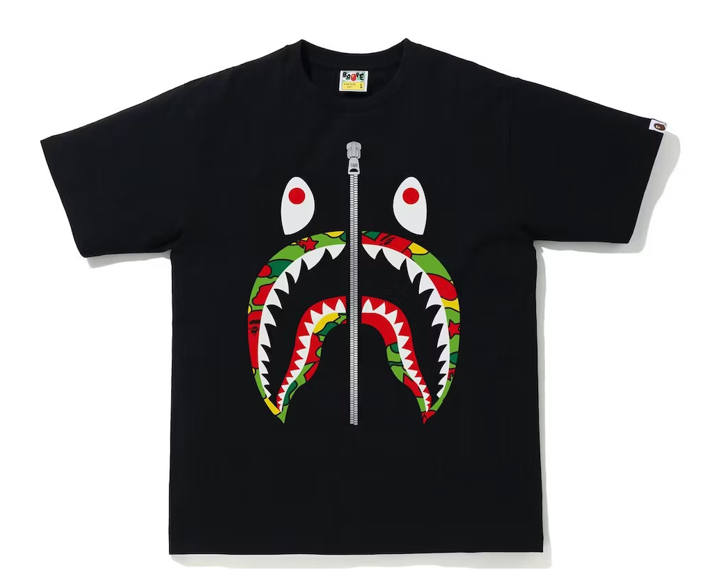 BAPE Sta Camo Shark Tee Black