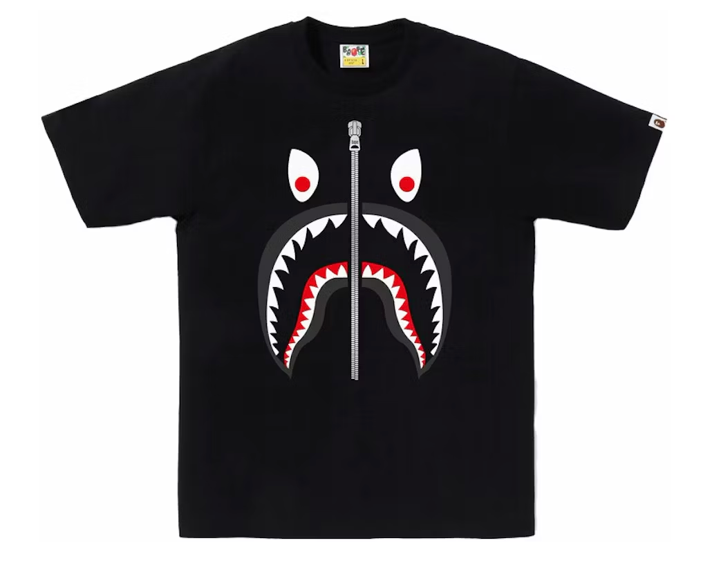 BAPE Mad Shark Tee Black