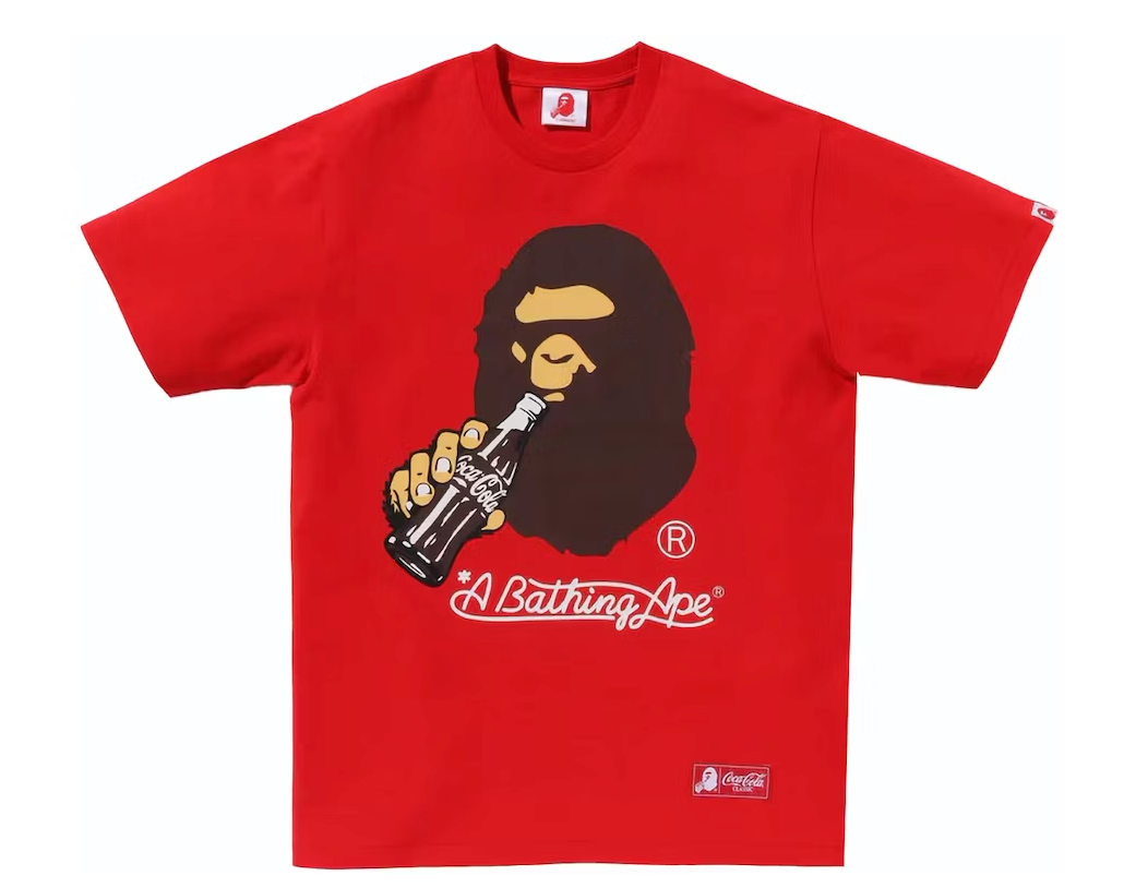 BAPE x Coca-Cola Ape Head Tee Red