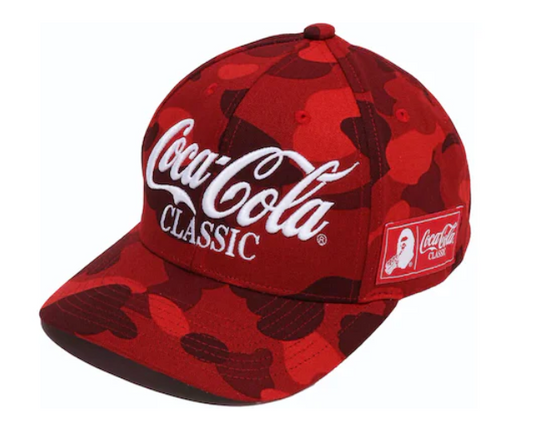 BAPE x Coca-Cola Color Camo Snap Back Cap Red