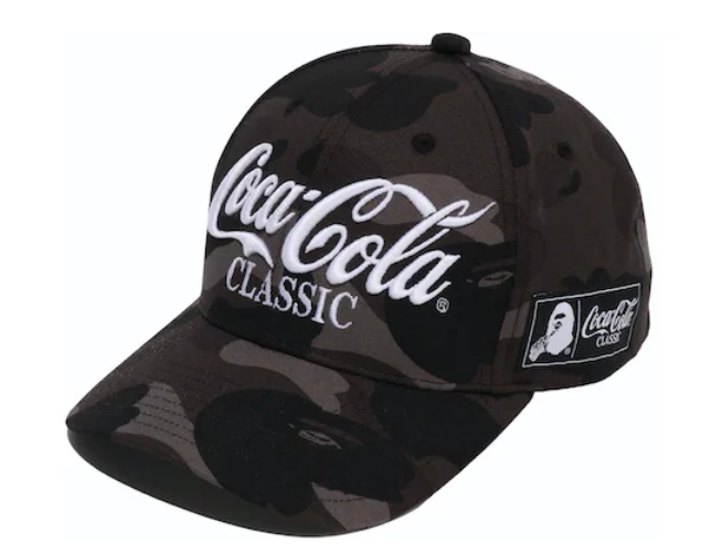 BAPE x Coca-Cola Color Camo Snap Back Cap Black