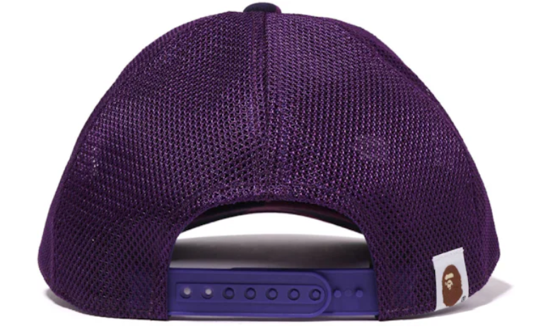 BAPE Color Camo Nyc Logo Mesh Cap Purple