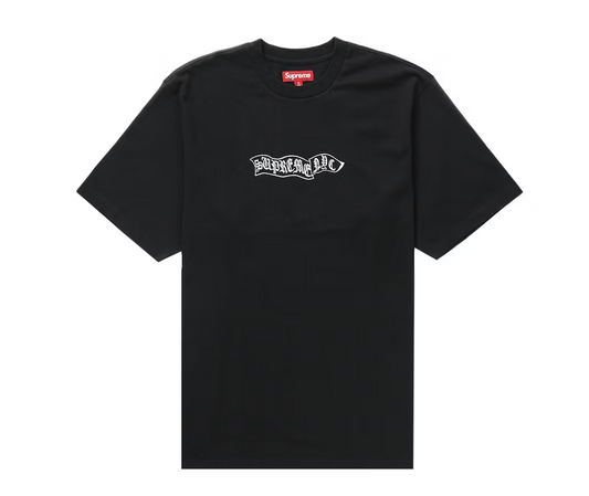 SUPREME OLD ENGLISH BANNER S/S TOP BLACK