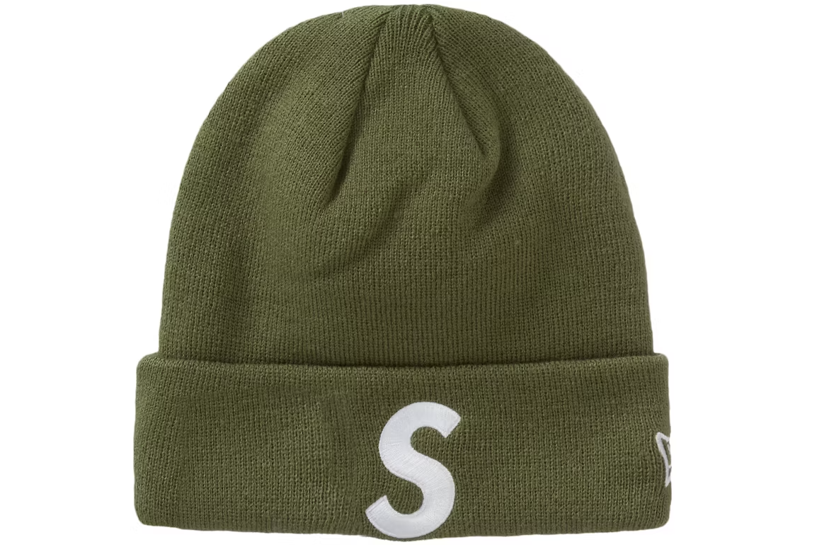 Supreme New Era S Logo Beanie Olive