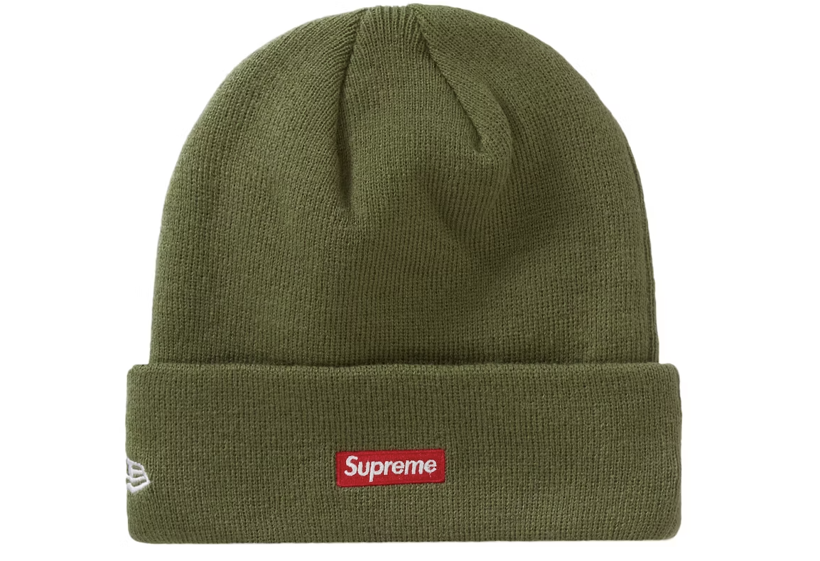 Supreme New Era S Logo Beanie Olive