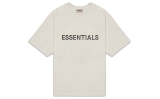 Fear of God Essentials Boxy T-Shirt Applique Logo Oatmeal/Oatmeal Heather/Light Heather Oatmeal