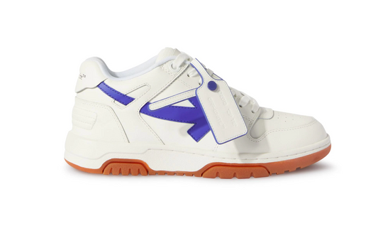 Off-White Out of Office Calf Leather White Blue Fluo