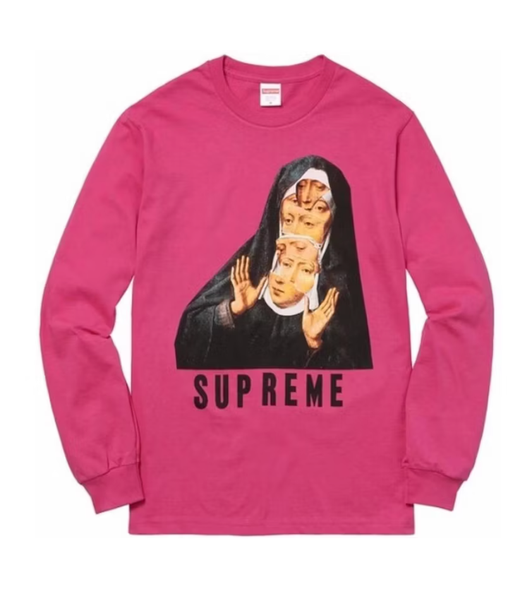 Supreme Nun Tee LS Pink