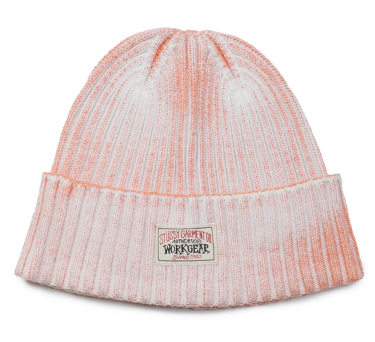 Stussy Workgear spray Cuff Beanie Orange