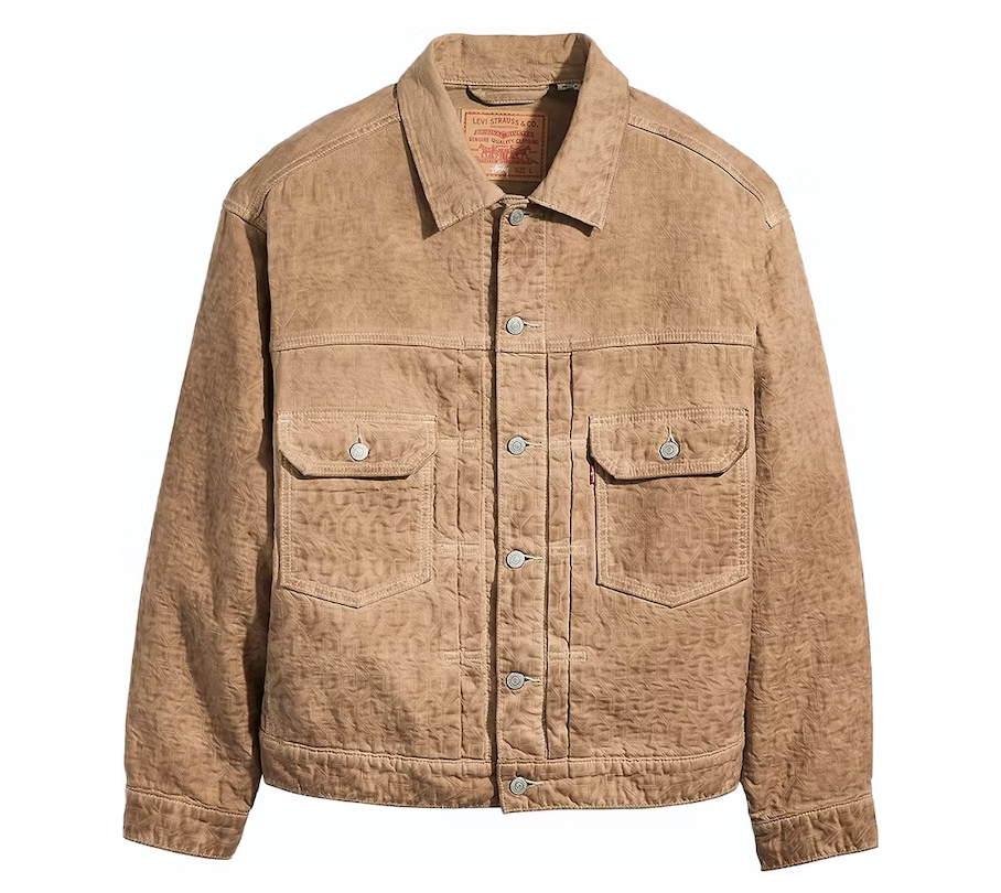 Stussy x Levi's Dyed Jacquard Jacket Brown