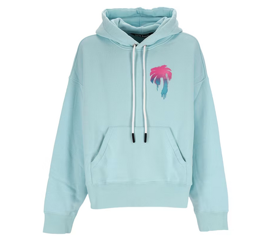 Palm Angels I Love PA Popover Hoodie Light Blue/Multi