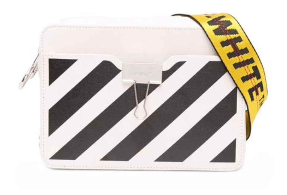 OFF-WHITE Binder Clip Bag Diag Mini White Black Yellow