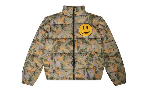 drew house zip up puffer drew camo