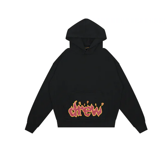 drew house lit drew hoodie black