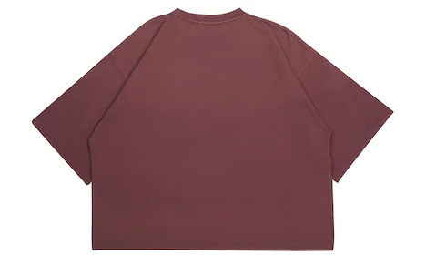 drew house scribble boxy t-shirt faded maroon