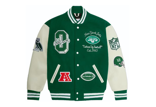 OVO x NFL New York Jets Varsity Jacket Green