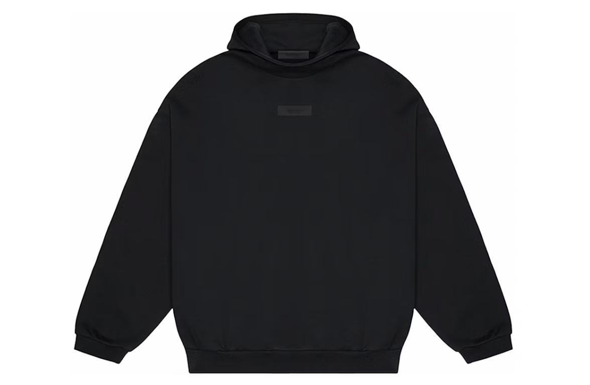 Fear of God Essentials Chest Logo Hoodie Jet Black/Jet Black