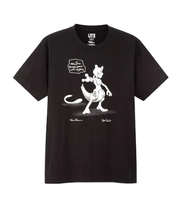 Daniel Arsham x Pokemon x Uniqlo Crystal MewTwo Tee Black