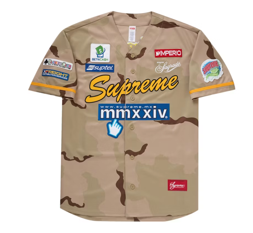 Supreme Chosen One Baseball Jersey Desert Camo