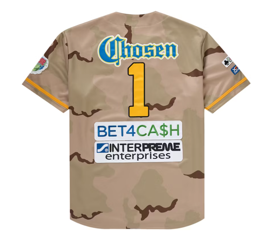 Supreme Chosen One Baseball Jersey Desert Camo