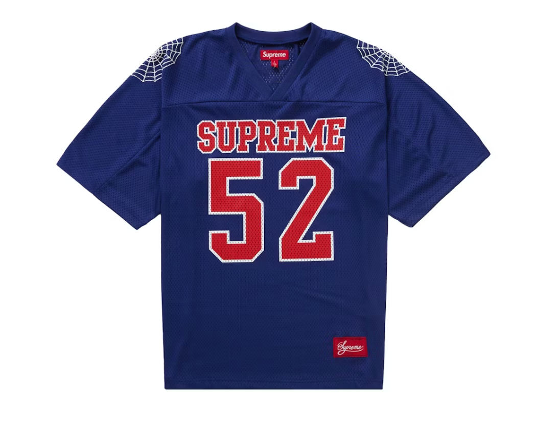 Supreme Spiderweb Football Jersey Navy