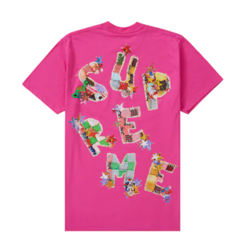 Supreme Patchwork Tee Fuchsia