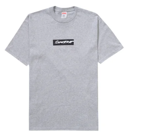 Supreme Futura Box Logo Tee Heather Grey