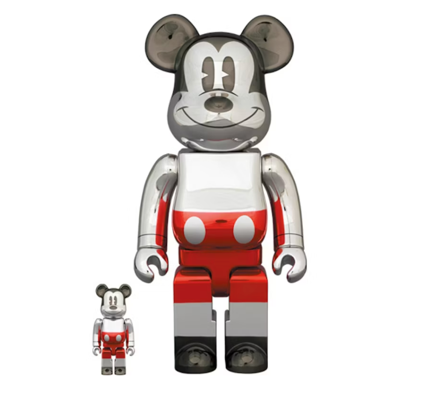 Bearbrick x Hajime Sorayama x Disney Future Mickey Mouse (2nd Color Ver.) 100% & 400% Set