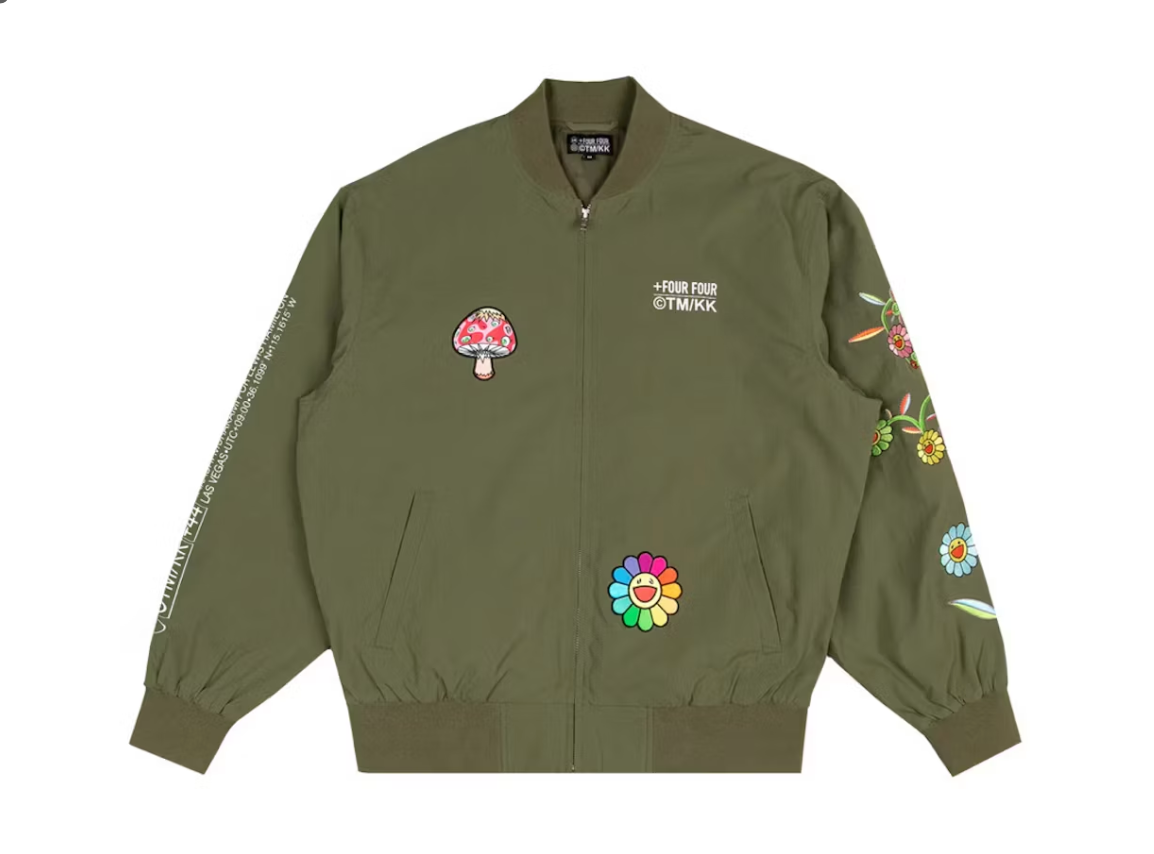 Takashi Murakami +44 Metamorphosis Bomber Jacket Olive