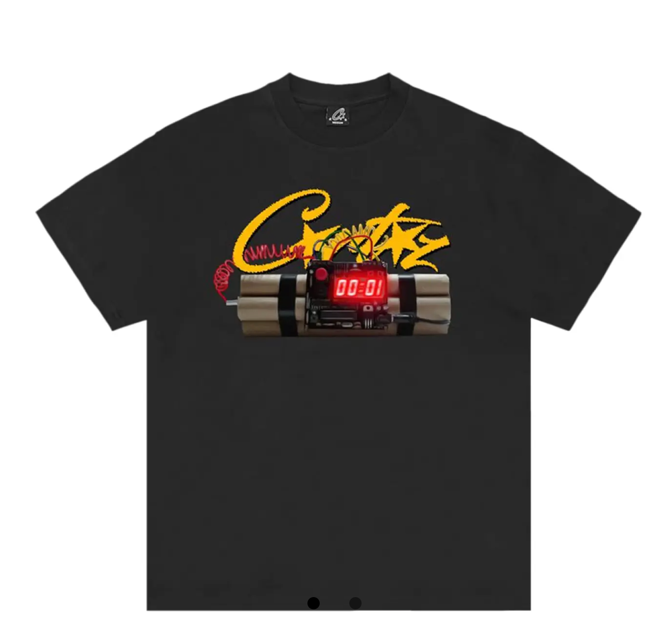 Corteiz Times Up Tee Black