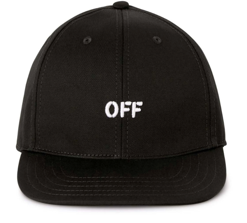 Off-White Off Stamp Drill Baseball C Black White