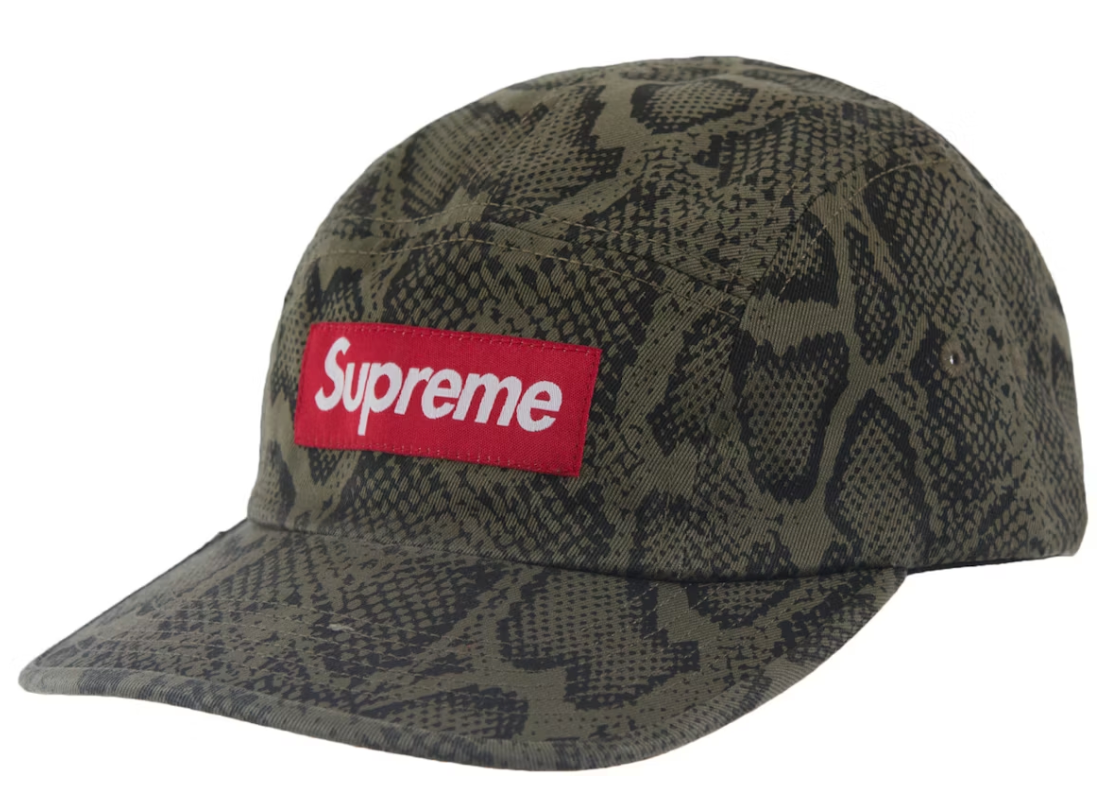 Supreme Washed Chino Twill Camp Cap (SS24) Snake