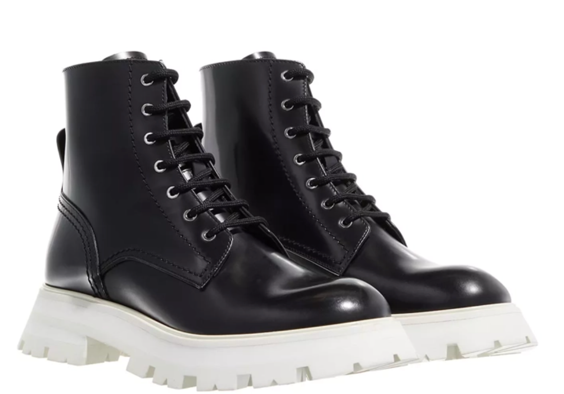 Alexander McQueen Black Leather Boots