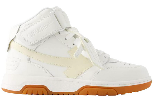 Off-White Out Of Office Mid Top Leather White Beige