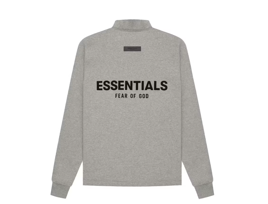 Fear of God Essentials Relaxed Mockneck Dark Oatmeal