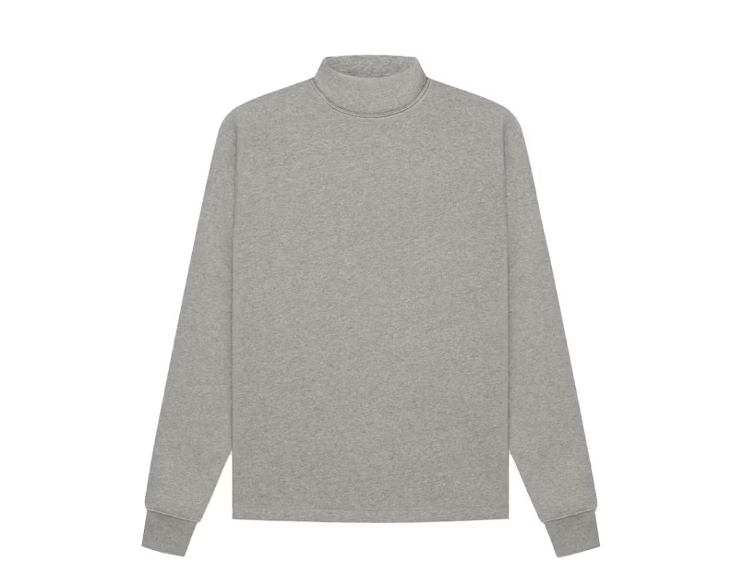 Fear of God Essentials Relaxed Mockneck Dark Oatmeal