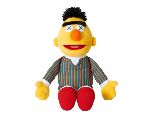 KAWS Sesame Street Uniqlo Bert Plush Toy Yellow