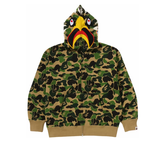 BAPE x READYMADE ABC Camo Eagle Relaxed Fit Full Zip Hoodie Green