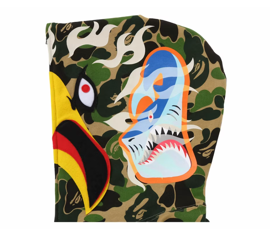 BAPE x READYMADE ABC Camo Eagle Relaxed Fit Full Zip Hoodie Green