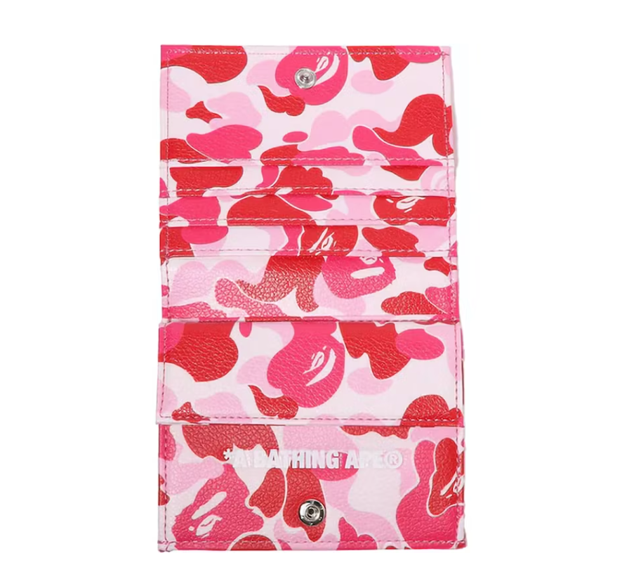 BAPE ABC Camo Mini Wallet Pink