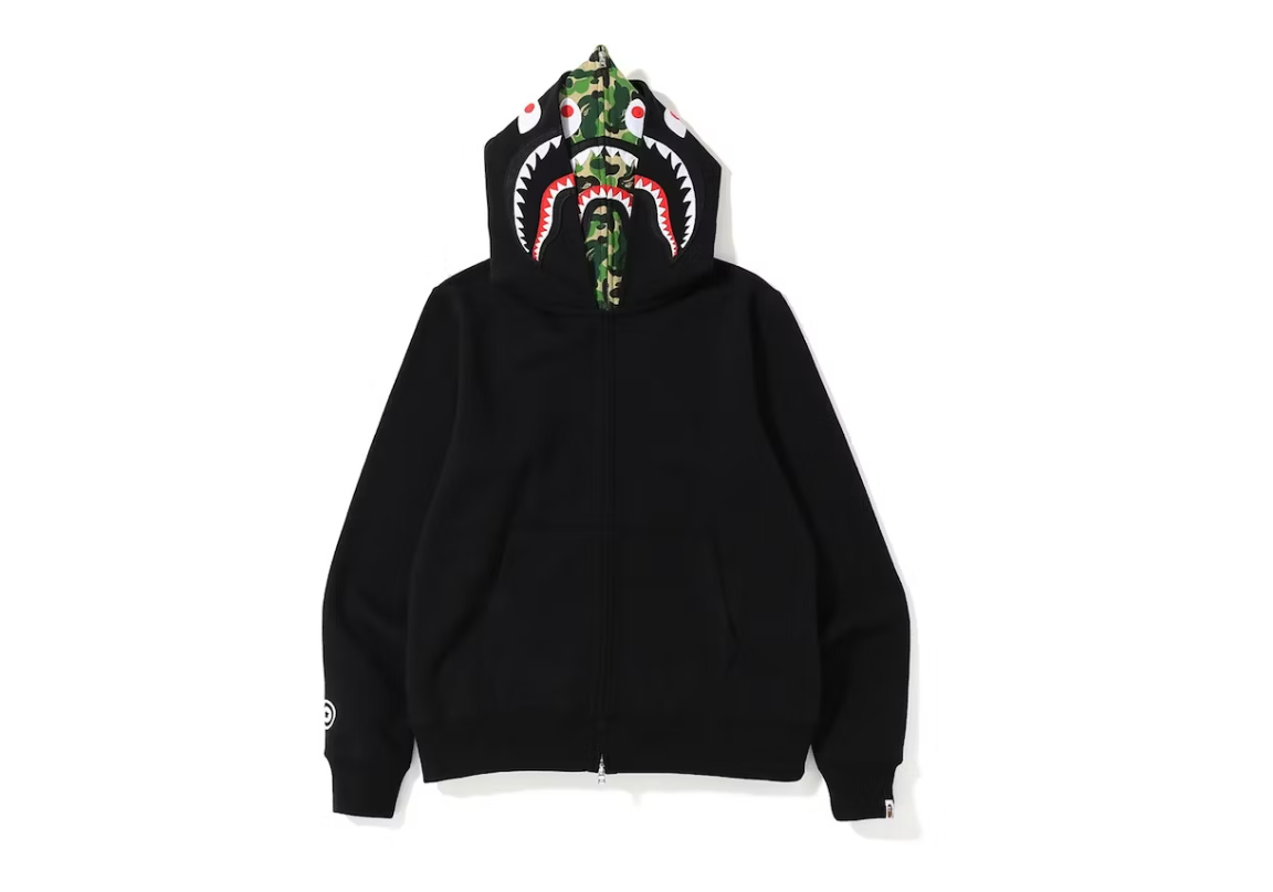 BAPE ABC Shark Full Zip Double Hoodie Black/Green