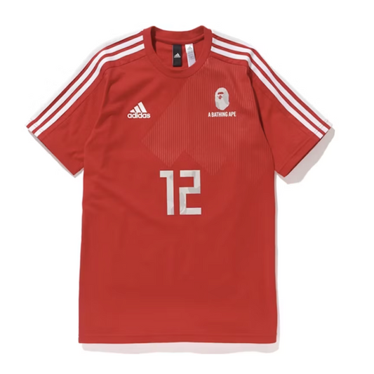 BAPE X Adidas World Cup 2018 Winning Collection Football Top Red