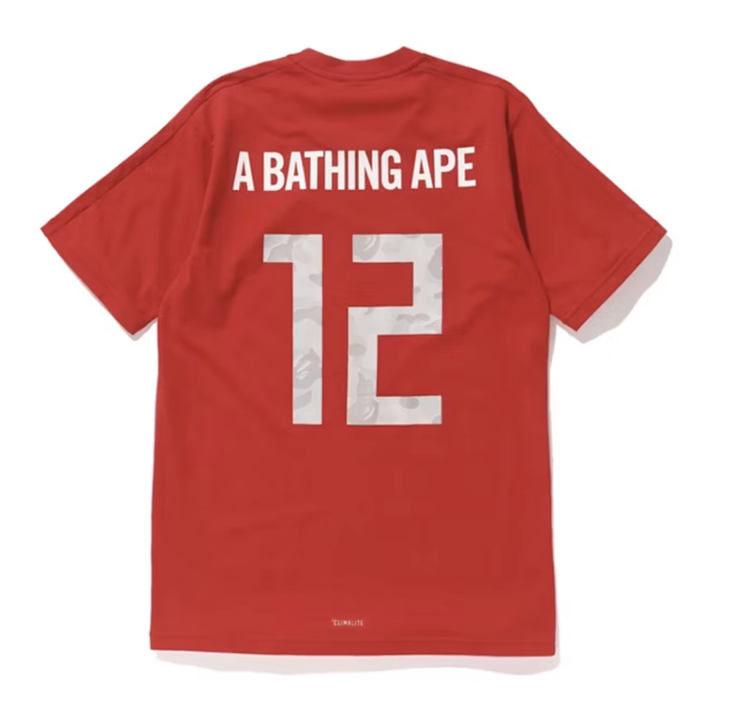 BAPE X Adidas World Cup 2018 Winning Collection Football Top Red