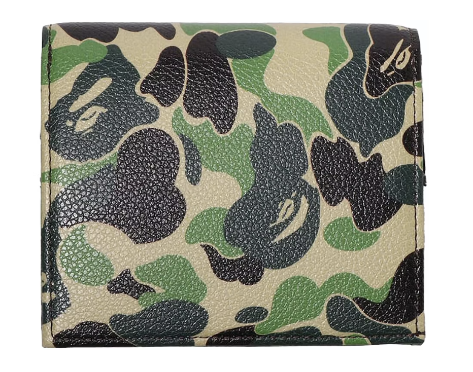 BAPE ABC Camo Mini Wallet Green