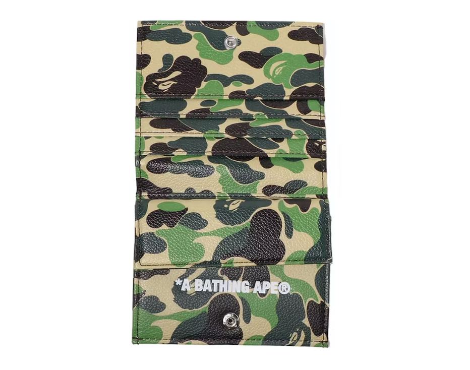 BAPE ABC Camo Mini Wallet Green