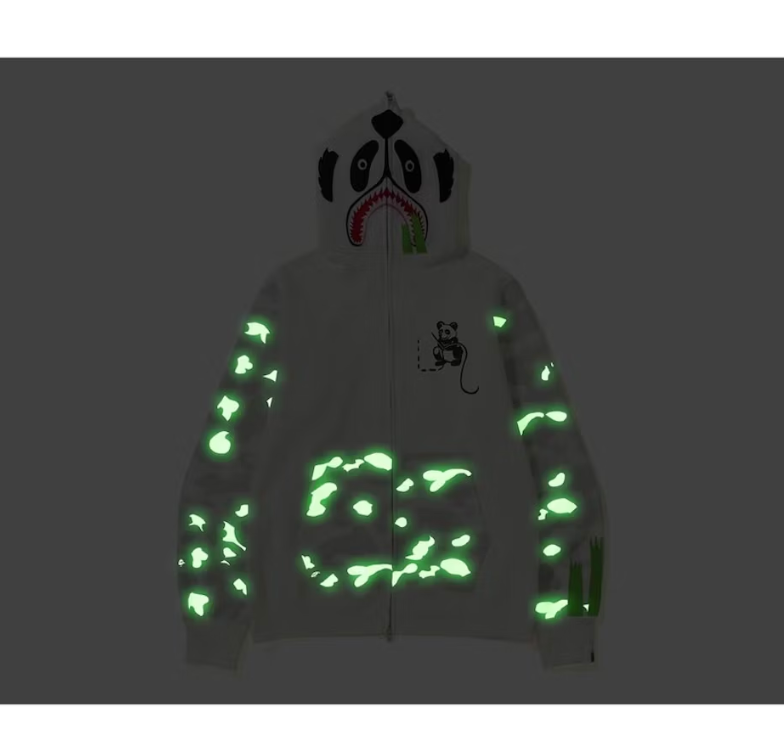 BAPE City Camo Panda Full Zip Hoodie White