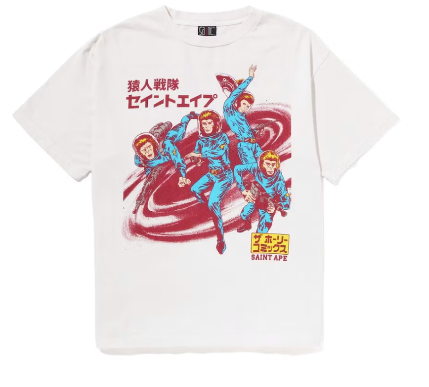 BAPE X Saint Mxxxxxx Squadron Tee